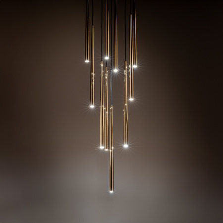 PIANO BLACK GOLD LAMPA WISZACA 10 TK Lighting 10118