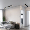 Czarna listwa podtynkowa trzy ruchome czarne tuby AMIS BLACK 3XGU10 Tk Lighting 10808
