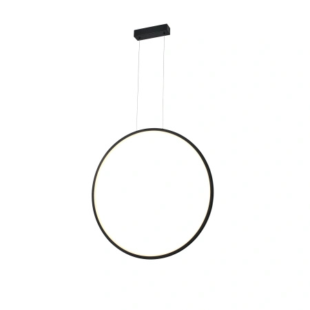 Lampa wisząca czarny pionowy pierścień LED o średnicy 65cm do łazienki Loop S 3000K IP44 PL0119-65-BK Yaskr