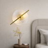 Okrągły kinkiet szklany podświetlany przez mosiężny profil LED RELAX 5W LED 3000K Candellux Studio 21-50847