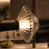 Lampa wisząca czarna ryflowana pozioma tuba i szklane klosze Padre 18W LED Milagro ML2798