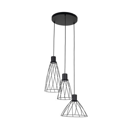MODESTO BLACK LAMPA WISZACA 3 KOŁO TK Lighting 10187
