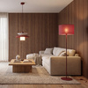 Lampa podłogowa abażur walcowy 50cm w kolorze burgund DALUM 1xE27 Tk Lighting 16230
