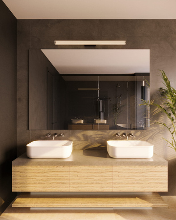 KINKIET FAYETTE 91CM 18W IP44 3000K CZARNY MAXLIGHT W0367