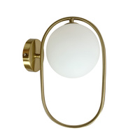 Cordel lampa kinkiet złoty szczotkowany 1x28W G9 klosz biały Candellux 21-26224