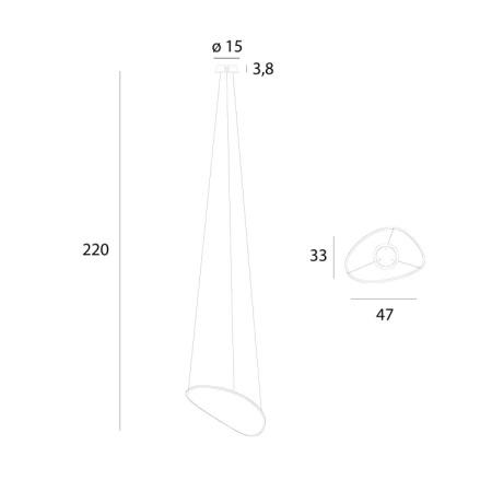 Nowoczesna lampa wisząca złota z efektownym akrylem Empire 17W LED 3000K Maxlight P0637D