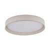 Okragły plafon sufitowy do sypialni z lnu LED o średnicy 42,5cm DEMI LEN Tk Lighting 11857
