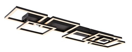 Lampa sufitowa podłużna 100x33cm czarne kwadraty LED sterowana pilotem Fatma Rabalux 71390