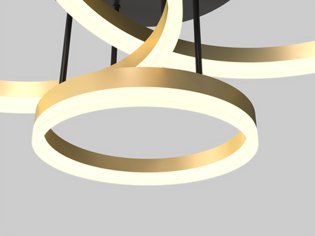 Lampa sufitowa PERPIGNON okręgi LED Wofi Premium 9049-401 ze ściemniaczem