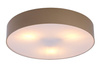 Lampa sufitowa okrągły plafon 39cm z podwyższonym IP43  w kolorze szaro-beżowym 3xE27 Dolen Rabalux 75068