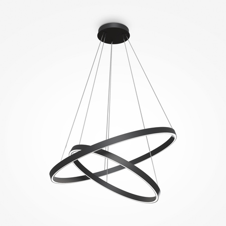 Lampa wisząca RIM LED podwójna czarna Maytoni MOD058PL-L74B4K