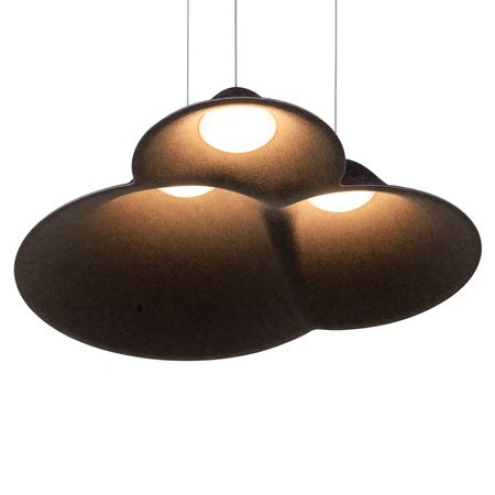 Niespotykana lampa wisząca z filcu BELLMOND BLACK&GREY MAXLIGHT P0565 