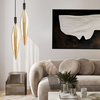 Lampa wisząca z podłużnym szpiczastym bursztynowym szklanym kloszem NORDIC 1xG9 Candellux Studio 31-51318