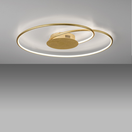 Zawijana lampa sufitowa w kolorze złotym LED 3000K NASTRO Paul Neuhaus 6189-12
