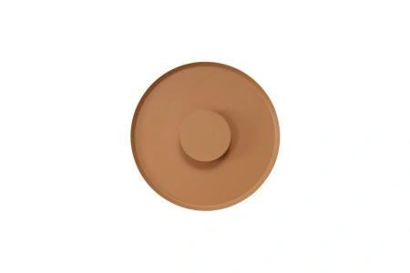 Okrągły płaski 35cm dekoracyjny kinkiet w brązowym odcieniu OTTO WALL 35 DARK BROWN Azzardo AZ7282