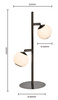 Lampa stojąca dwójka LED Luberon czarny chrom Aviano Lighting 8051-205
