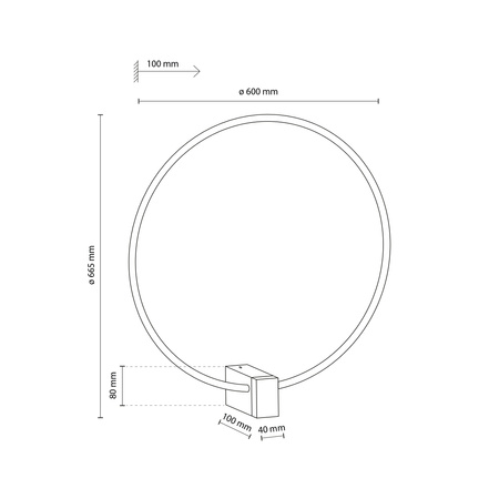 Kinkiet biały okrąg LED o średnicy 60cm VEXA WHITE LED 18W Tk Lighting 18305