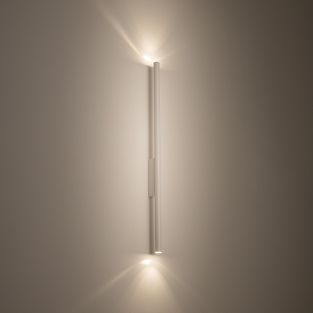 Kinkiet biała tuba światło góra dół 78cm 2xG9 LASER WALL L Nowodvorski 11813