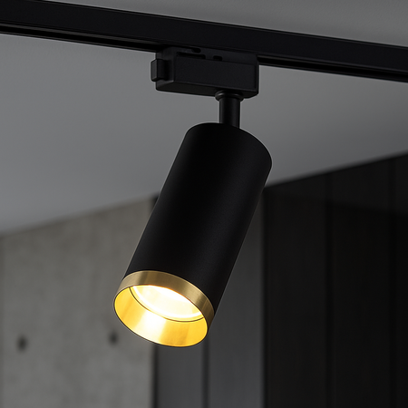 Oprawa Mica Track Czarny + Złoty 1xGU10 - 3-obwodowy Milagro ML2194