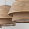 Potrójna lampa wisząca z abażurami z juty KALUM WOOD 3XE27 Tk Lighting 11810