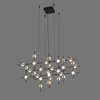 Lampa wisząca Provenza czarno-złota LED Italux MD18001067-30A BG