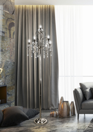 Lampa podłogowa AURORA chrom V Candellux 55-97593
