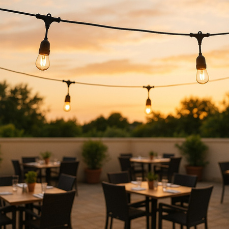 Girlanda zewnętrzna Summer Time 6,6m S14 Filament 2200K 36V 10xE27 IP44 Milagro EKG2291