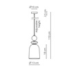 Lampa wisząca Tropea dymna 1xE27 Light Prestige LP-2004/1P M SM