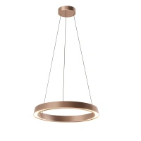 Lampa wisząca solidny okrąg 50cm szczotkowane różowe złoto  Garta LED 3000K PL0149 Yaskr