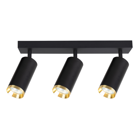 Oprawa Mica Spot Czarny + Złoty 3xGU10 Milagro ML2098