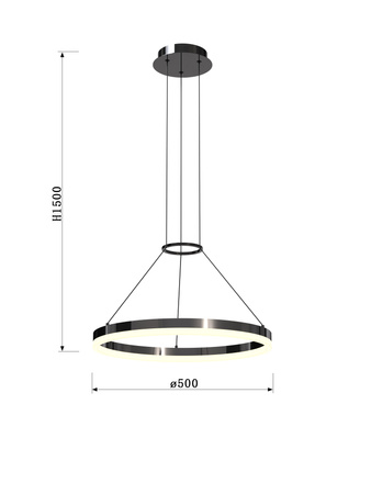 Lampa wisząca okrąg LED 50cm PERPIGNON Aviano Lighting 6049-0110