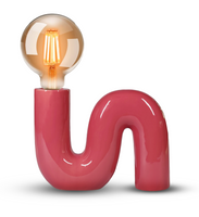 Lampa biurkowa ceramiczna purpurowa POP SERPENT LX23818