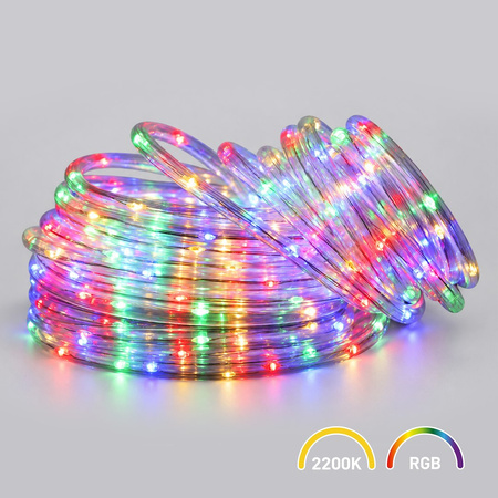Wąż świetlny 200LED 10m 2200K + RGB 9 Trybów IP44 Milagro Eko-Light EKSW2738