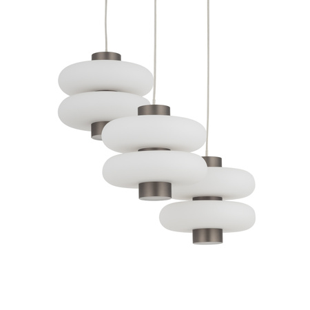 Potrójna lampa wisząca na kole szklane podwójne klosze 3xLED LUNARI Nowodvorski 11982