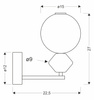 Kinkiet ceramiczny mosiężny+brązowy FLORES 7W LED 3000K Candellux Studio 21-50694