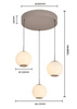 Lampa wisząca trójka okrągła LED Luberon kaszmirowa Aviano Lighting 5051-313