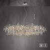 Ekskluzywna duża lampa wisząca 150x70cm chromowana z kryształkami do salonu RICICLE Paul Neuhaus 2037-17