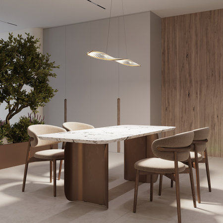 Podłużna lampa wisząca kryształowa 120cm LED 3000K Krone P097PL-L36BS3K Maytoni