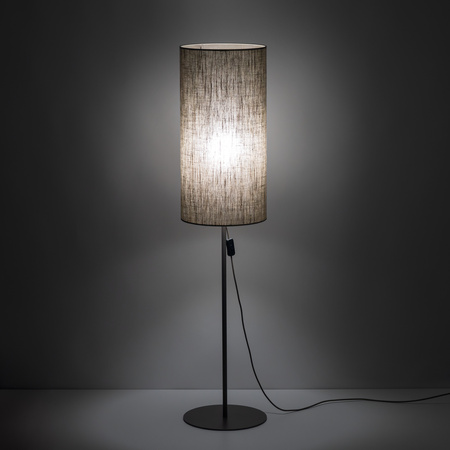 Lampa podłogowa z cylidnrycznym abażurem z lnu 133cm 1XE27 FIENO NEW BROWN Tk Lighting 16197