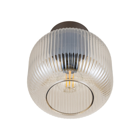 Oprawa sufitowa ze szklanym ryflowanym kloszem SALVIA BROWN 1XE14 Tk Lighting 11358