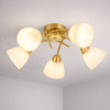 Lampa sufitowa 5-punktowa złota z białymi szklanymi kloszami CLARA GOLD 5xE27 Milagro ML2761