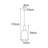 Lampa wisząca z ryflowanym kloszem HIRO Kaja Lighting K-5885