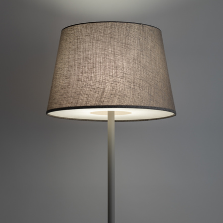 Lampa podłogowa beżowa z abażurem w jedwabisto szarym kolorze 1xE27 TUTOIA Nowodvorski 11683