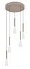 Lampa wisząca piątka okrągła Trompto kaszmirowa Aviano Lighting 5050-524