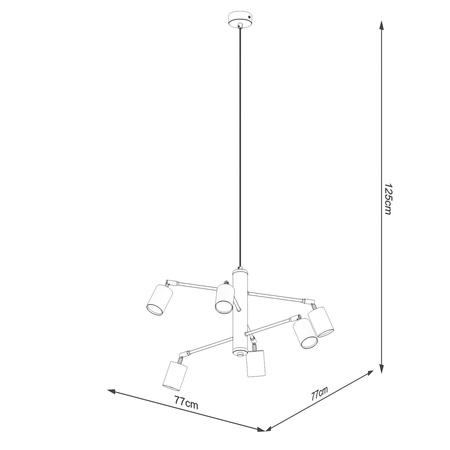 Lampa wisząca LEMMI 6 Sollux Lighting SL.1206 SL.1207 kolor do wyboru