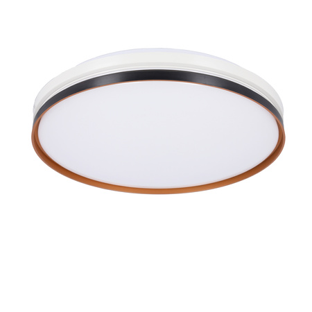 MONTANA LAMPA SUFITOWA PLAFON CZARNY+BIAŁY+ZŁOTY 24W LED 40 CM KLOSZ BIAŁY Candellux 14-11329