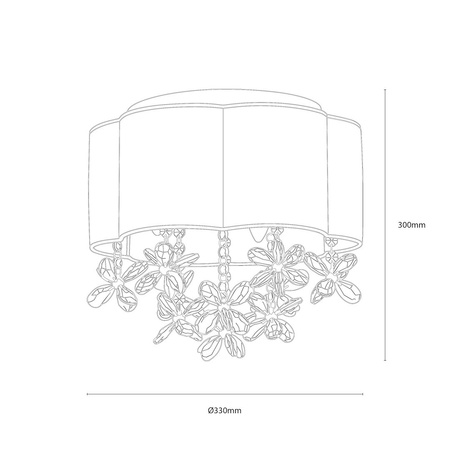 Lampa sufitowa Esmeralda 3xE14 Milagro ML2789