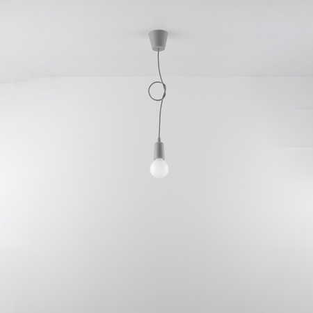 Lampa wisząca DIEGO 1 szara Sollux SL.0575