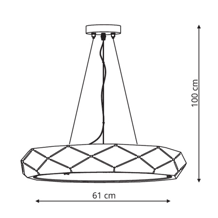 Lampa wisząca Reus różowe złoto LED 4000K Light Prestige LP-8069/1P LED GD
