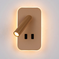 Kinkiet Doria złoty LED 3000K z dodatkowym podświetleniem Italux WL-83957-1-GD